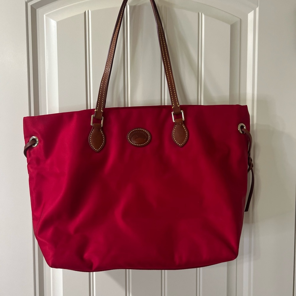 Dooney and Bourke Nylon Red Shopper- NWOT